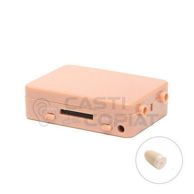 Cutiuta GSM pentru copiat cu cartela SIM + casca de copiat fara fir